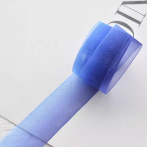 Nastro organza 2.5 cm azzurro/blu